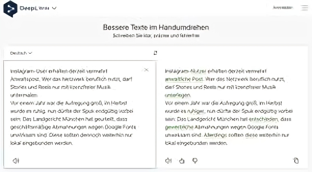 DeepL Write Deutsch
